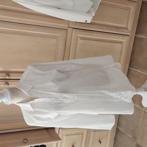 Long white cotton blouse